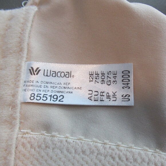 Wacoal Women's Basic Beauty Full-Figure Underwire Bra NWOT, Sand Nude 5, 34DDD - Picture 4 of 5